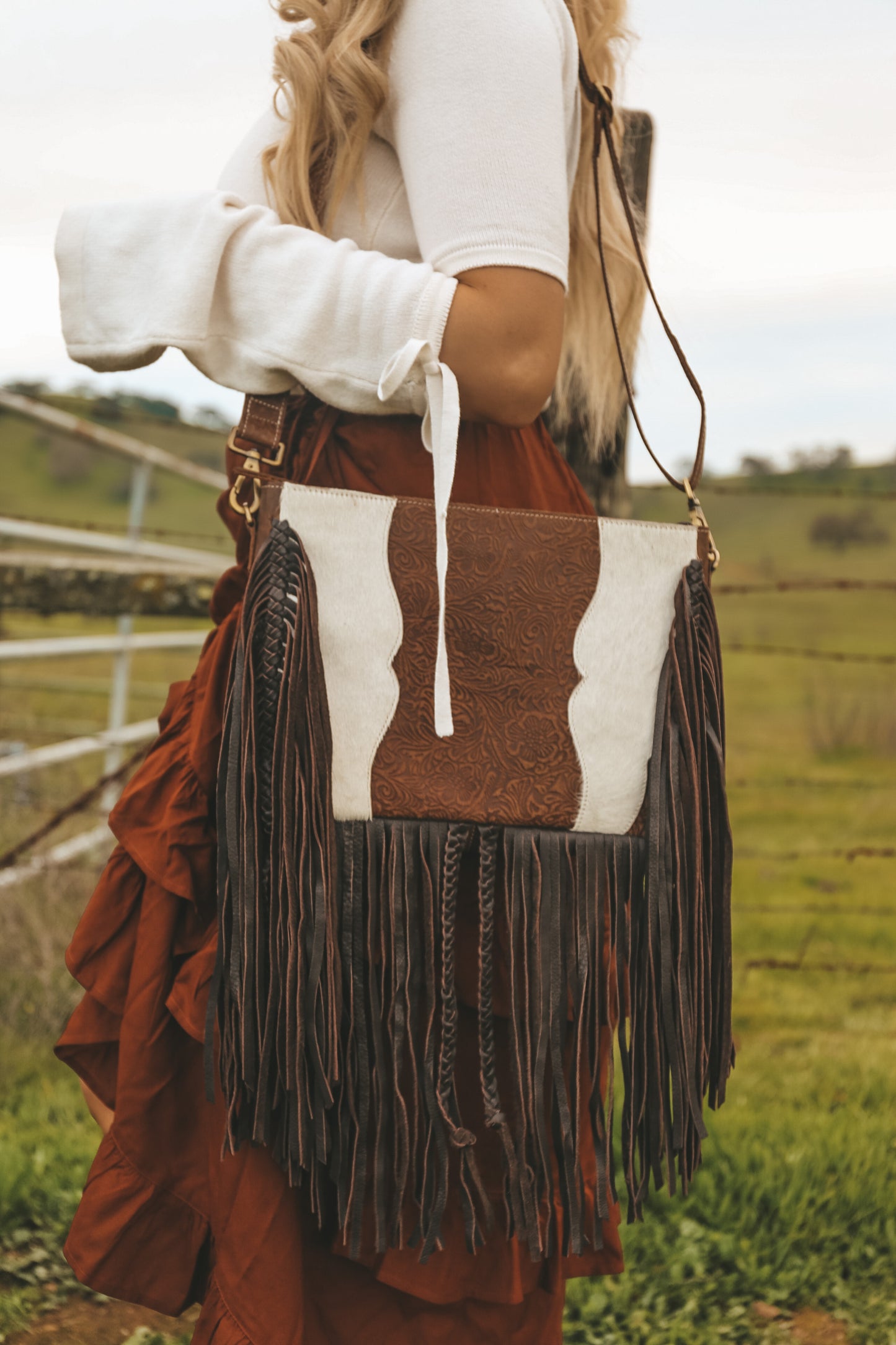 The Original Beth Marie Cowhide Leather Purse