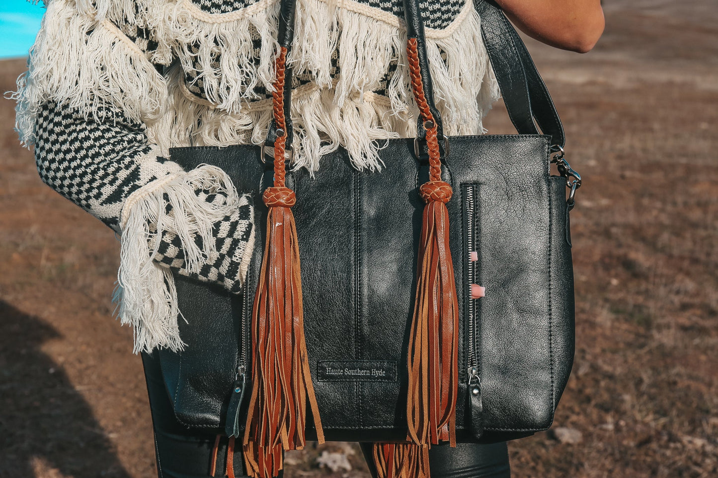 Life of the West Cowhide Tote Purse