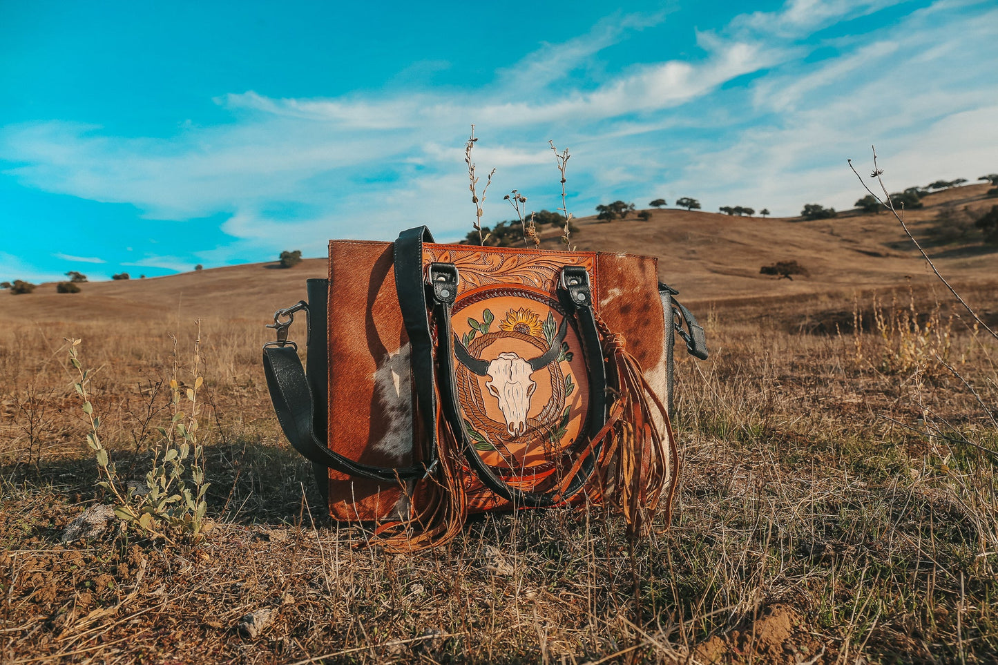 Life of the West Cowhide Tote Purse