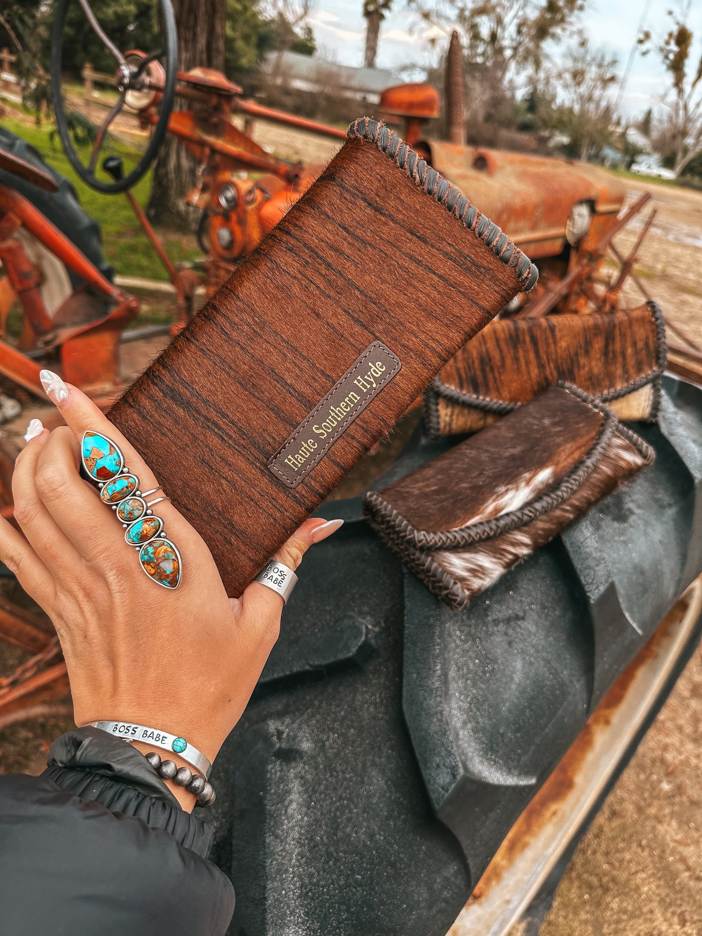 The Hazy Elva Wallet (Brown Leather) a Haute Southern Hyde By Beth Marie Exclusive