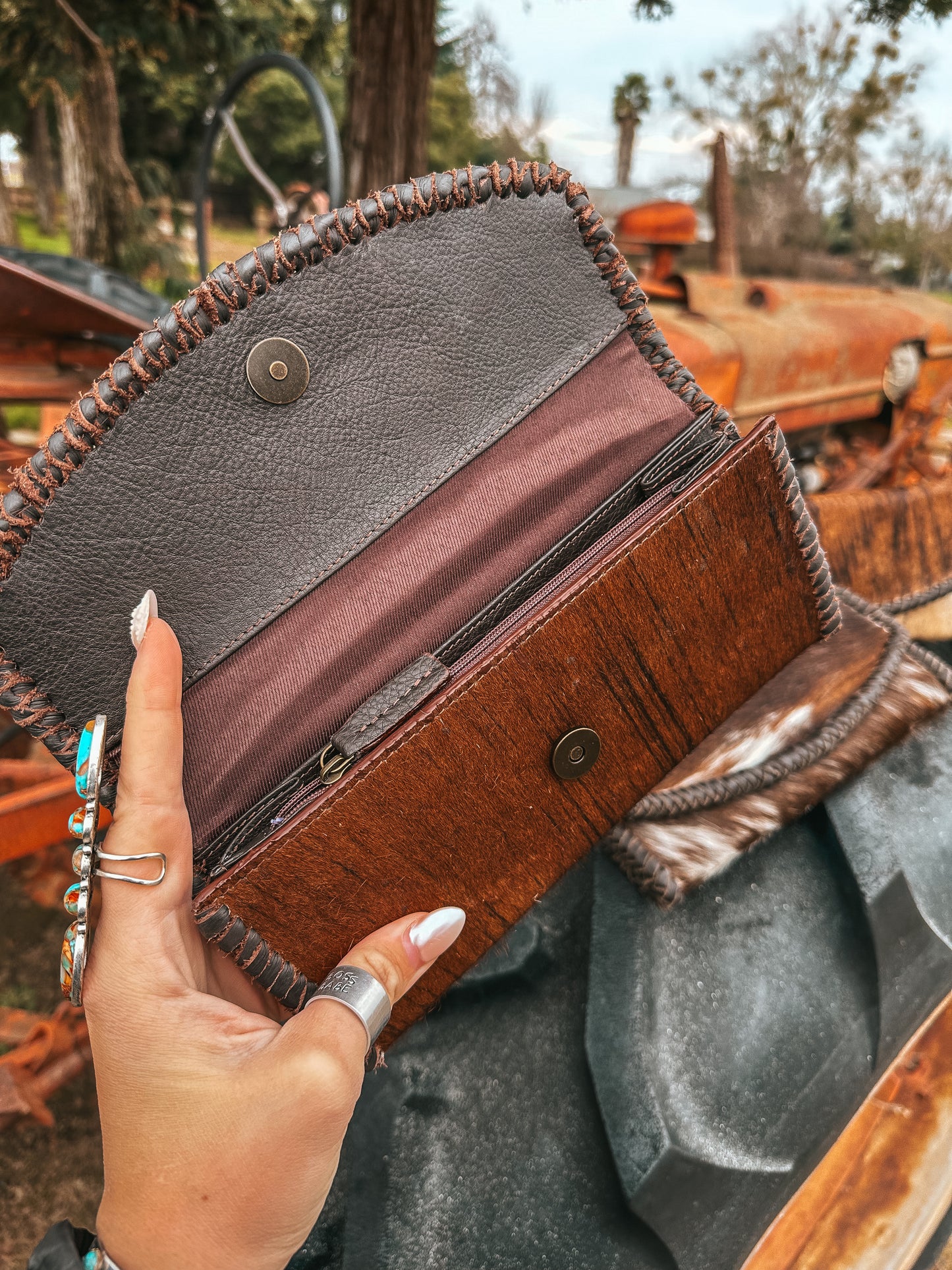 The Hazy Elva Wallet (Brown Leather) a Haute Southern Hyde By Beth Marie Exclusive