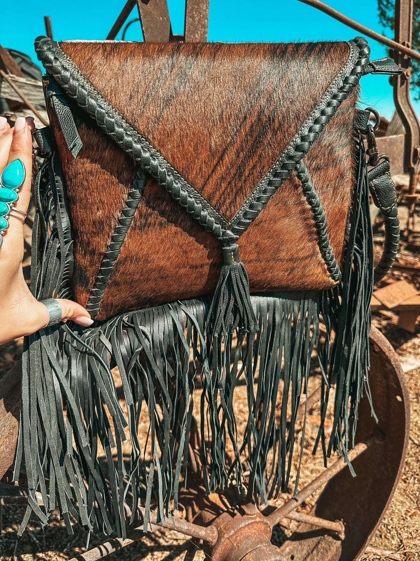 The Xia Brindle, a Haute Southern Hyde by Beth Marie Exclusive Cowhide Purse