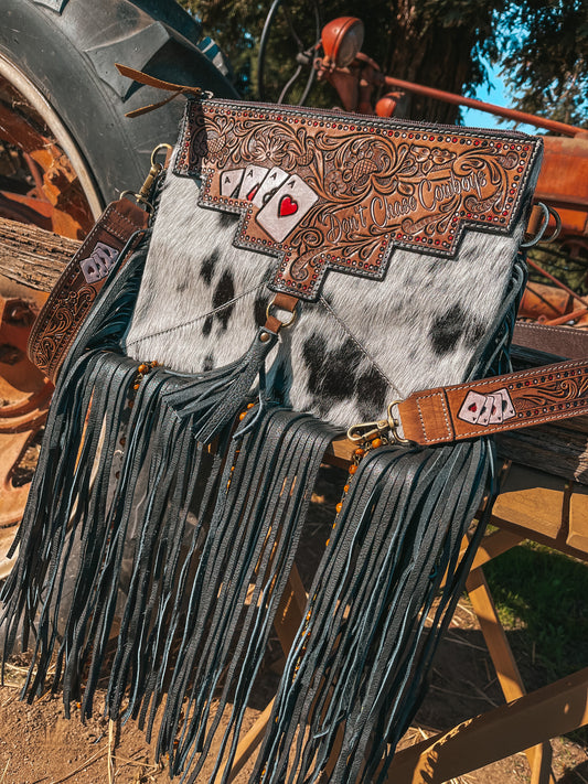 Wild West Howdy Clear Fringe Crossbody Bag